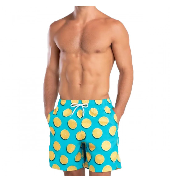 Shorts Água Mash Casual Tropical Limão Azul - 3