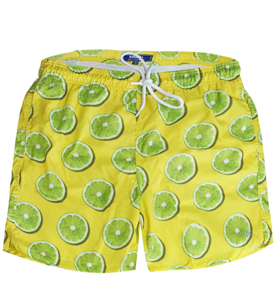 Shorts Água Mash Casual Tropical Limão