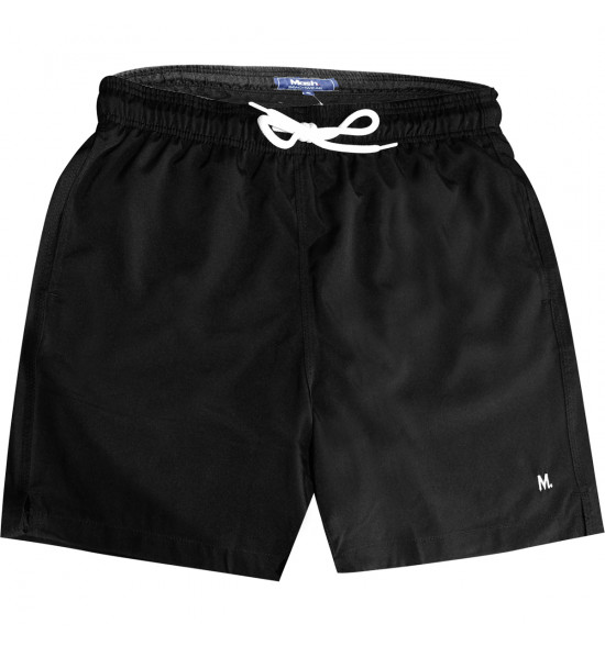 Shorts Água Mash Casual Liso Preto
