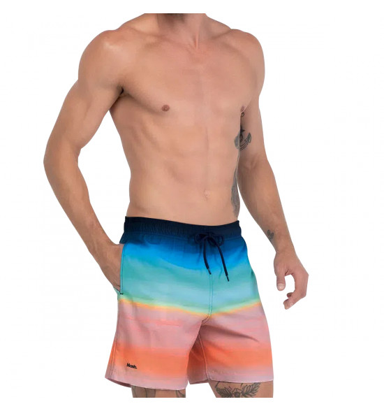 Shorts Água Mash Estampado Tie Dye Laranja - 3