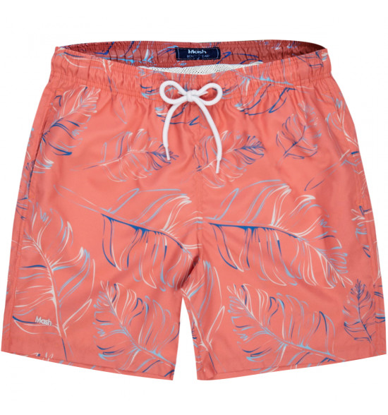 Shorts Água Mash Estampado Eccentric Color Laranja