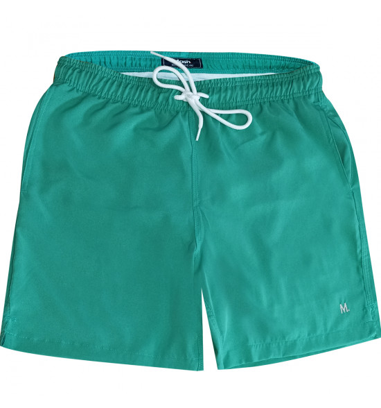 Shorts Água Mash Casual Liso Verde Água