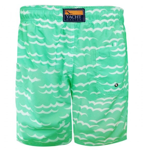 Shorts Água com Cordão Alma de Praia Gaivotas Verde - 2