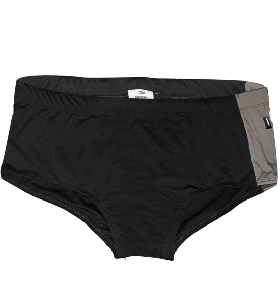 Sunga Mormaii Slip Preta Side Panel Cinza