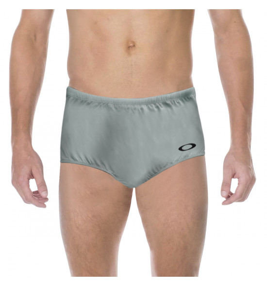 Sunga Oakley Basic Swim Trunk Cinza com Black Logo - 3