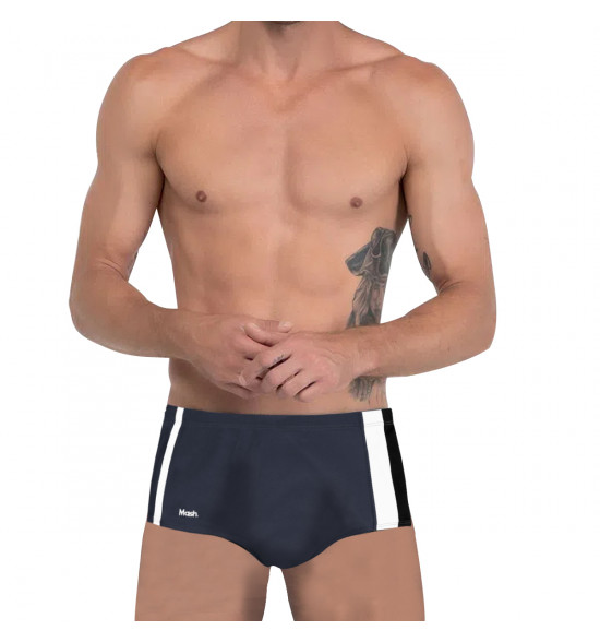 Sunga Slip Mash Lisa Cinza e Branca - 3