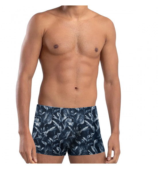 Sunga Boxer Mash Estampada Folhagem Cinza Azulada - 3