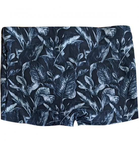 Sunga Boxer Mash Estampada Folhagem Cinza Azulada - 2