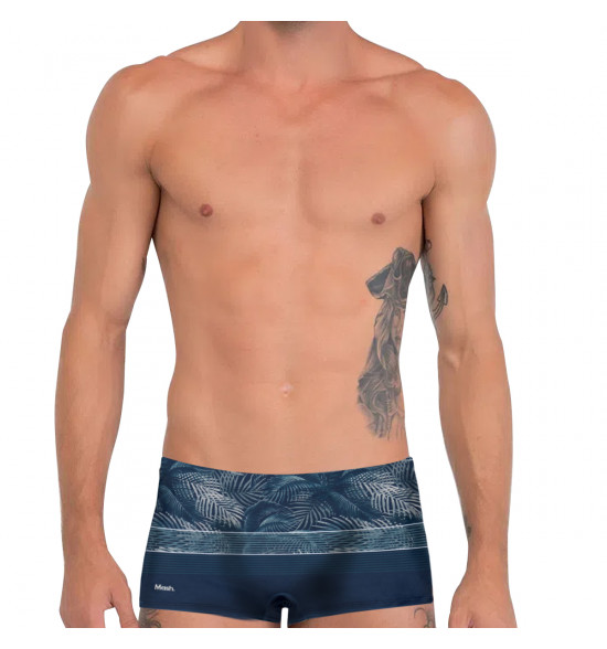 Sunga Boxer Mash Listrada Folhagem Marinho - 3