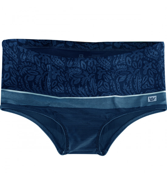 Sunga Slip Mash Hang Loose Listra Folhagem Azul