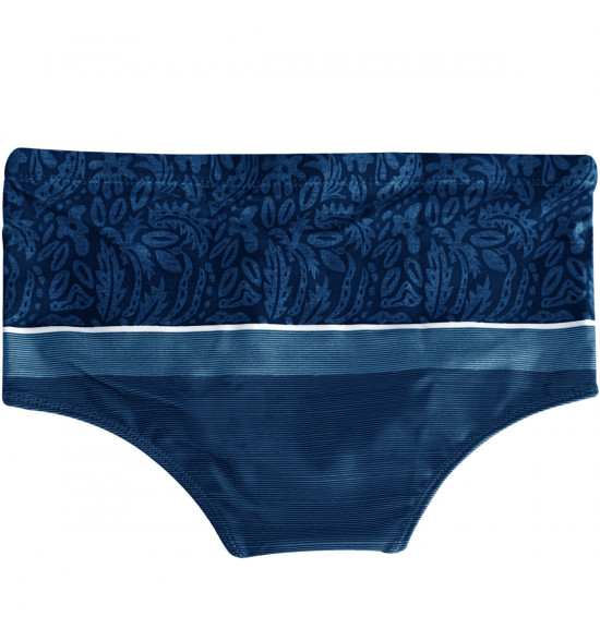 Sunga Slip Mash Hang Loose Listra Folhagem Azul - 2