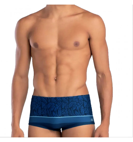 Sunga Slip Mash Hang Loose Listra Folhagem Azul - 3