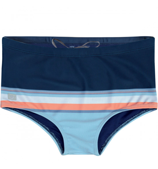 Sunga Slip Mash Hang Loose Listrada Azul e Laranja