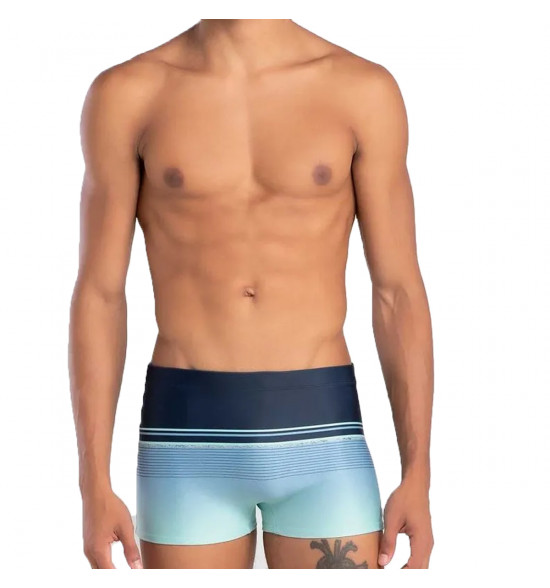 Sunga Boxer Mash Hang Loose Degradê Listrada Azul e Verde - 3
