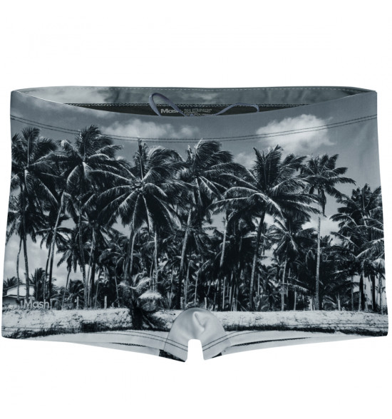 Sunga Boxer Mash Estampada Praia Cinza