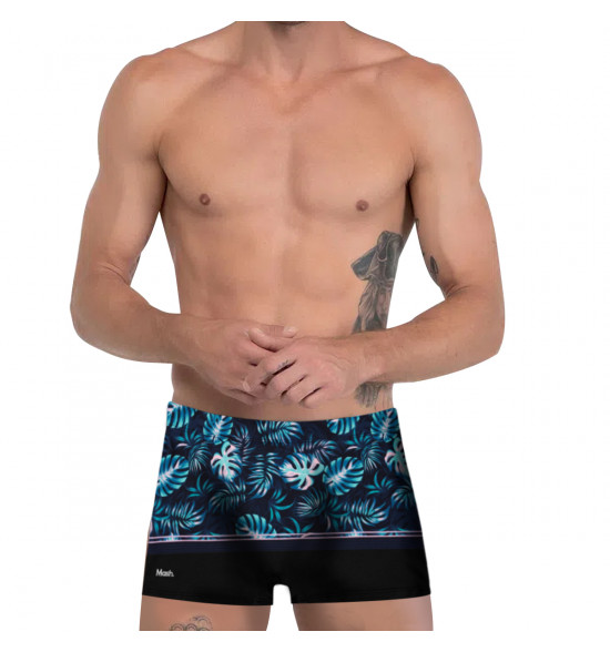 Sunga Boxer Mash Estampada Azul Turquesa e Preto - 3