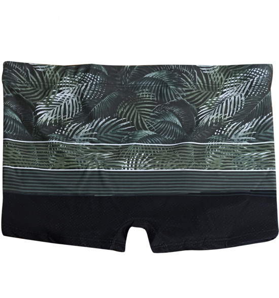 Sunga Boxer Mash Listrada Folhagem Preto - 2