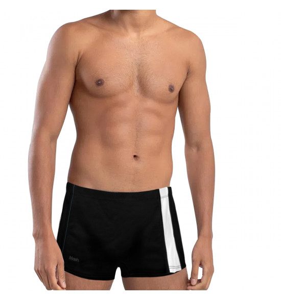 Sunga Boxer Mash Preta com Lista Branca - 3