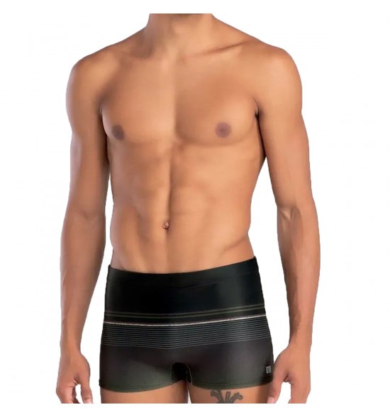 Sunga Boxer Mash Hang Loose Degradê Listrada Preta - 3