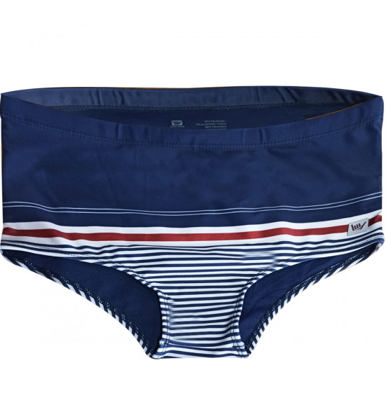 Sunga Slip Mash Hang Loose Listrada Azul e Vermelha