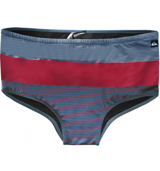 Sunga Quiksilver Slip Tijuana Cinza com Bordo
