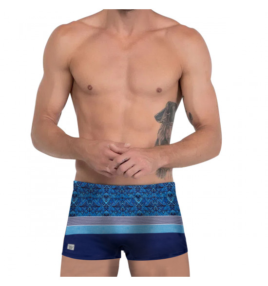 Sunga Boxer Mash Hang Loose Estampada e Listrada Marinho - 3