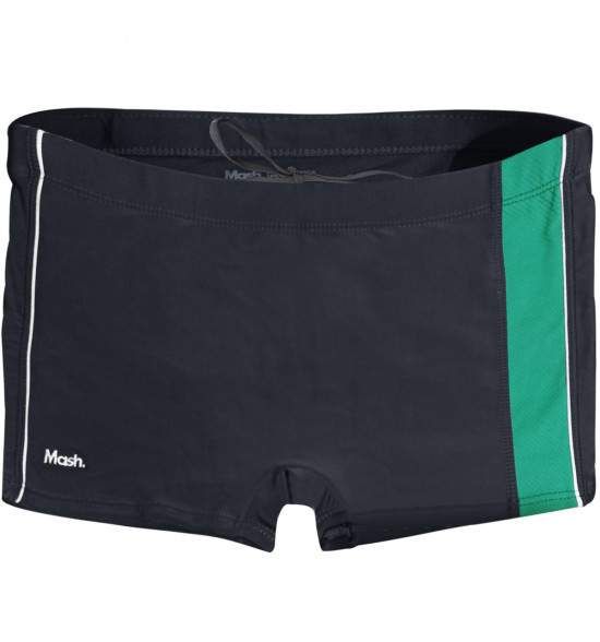 Sunga Boxer Mash Cinza com Lista Verde