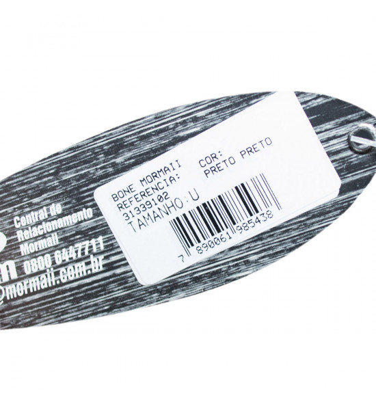 Boné Mormaii Básico Preto Com Logo Bordado LIQUIDAÇÃO - 4