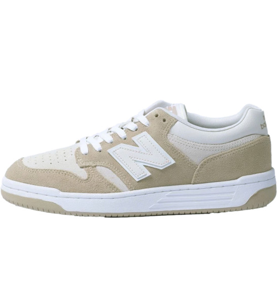 Tênis New Balance NB480 Low Khaki com Branco - 3
