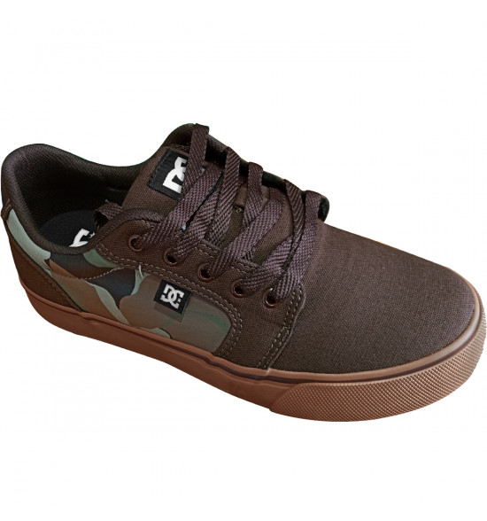 Tênis Dc Shoes Anvil TX LA Camo Marrom Gum