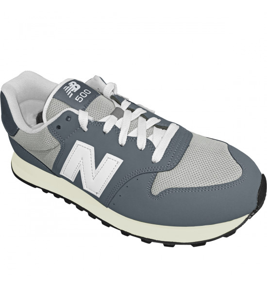 Tênis New Balance 500 v2 Cinza Grafite e Branco