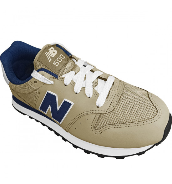 Tênis New Balance  500 v2 Bege com Marinho