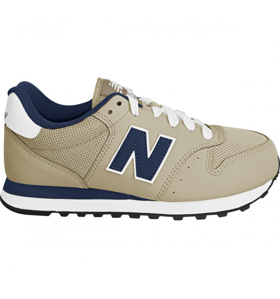 Tênis New Balance 500 v2 Bege com Marinho - 3