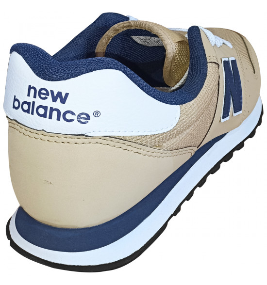 Tênis New Balance 500 v2 Bege com Marinho - 4