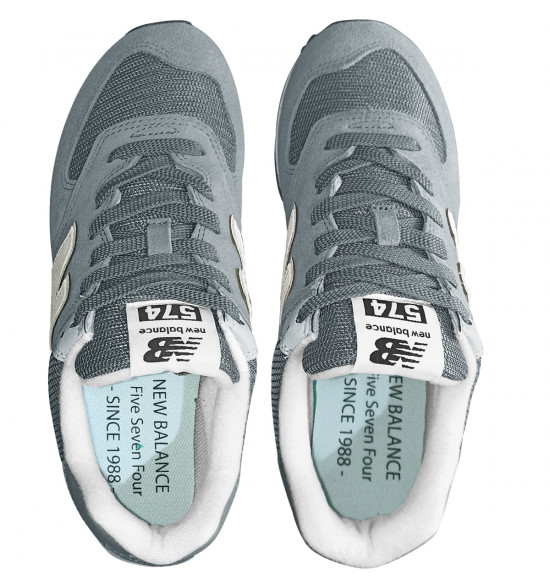 Tênis New Balance USA 574 v2 Cinza Concrete - 2