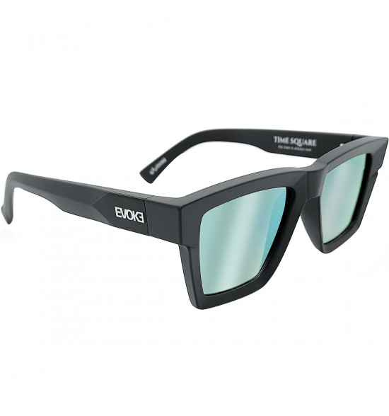 Óculos Evoke Time Square A06S Retrô Matte Black/Lente Blue Flash