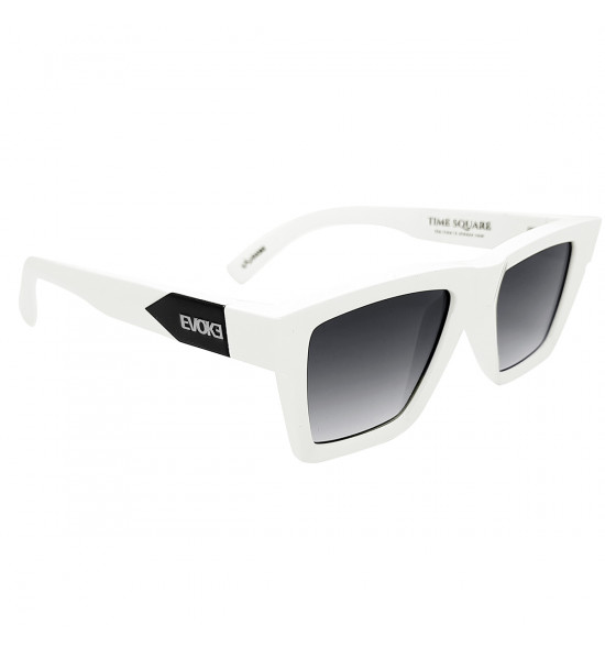 Óculos Evoke Time Square B02 Retrô Shine White/Lente Gray Gradient
