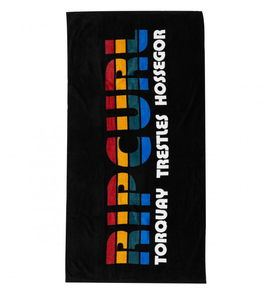 Toalha Rip Curl Mixed Towel Black The Wolrd Tour RC