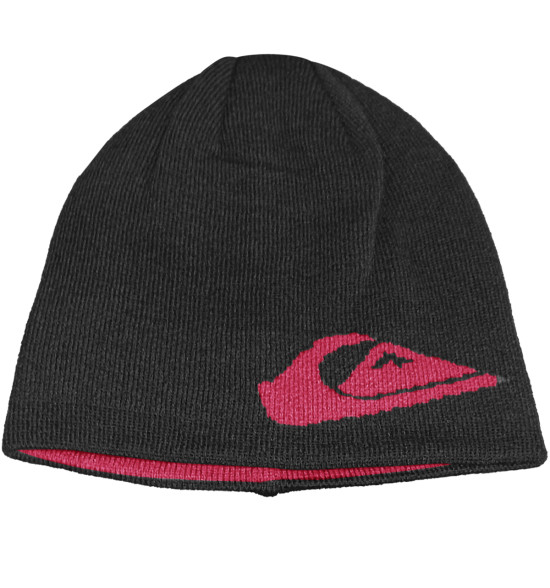 Gorro Quiksilver Dupla Face Double Omni Preto e Vinho