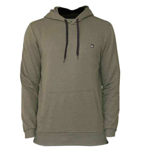 Moletom Quiksilver Canguru Logo Basic Transfer Verde Militar