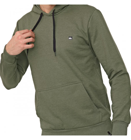 Moletom Quiksilver Canguru Logo Basic Transfer Verde Militar - 3