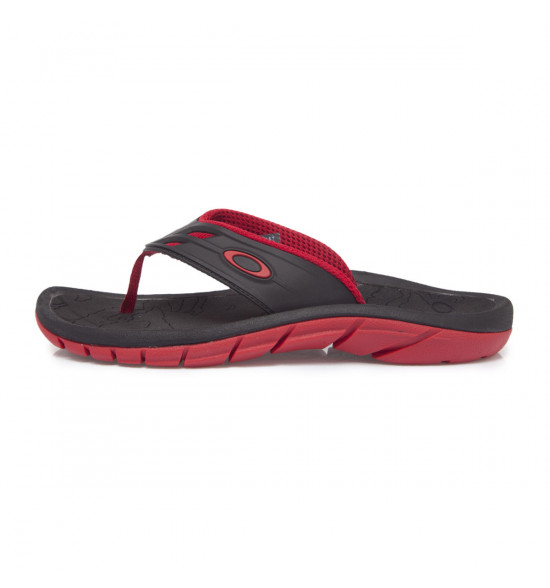 Chinelo Oakley Super Coil 15 Preto com Vermelho - 3