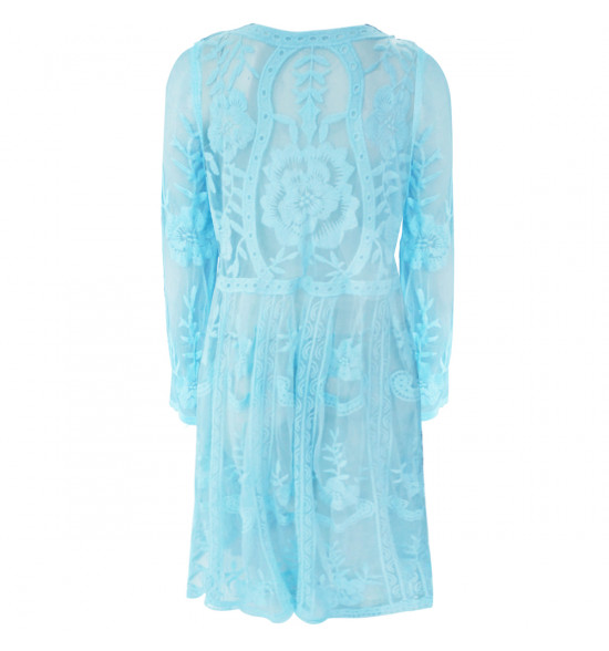 Saída de Praia Alma de Praia Kaftan Azul - 3