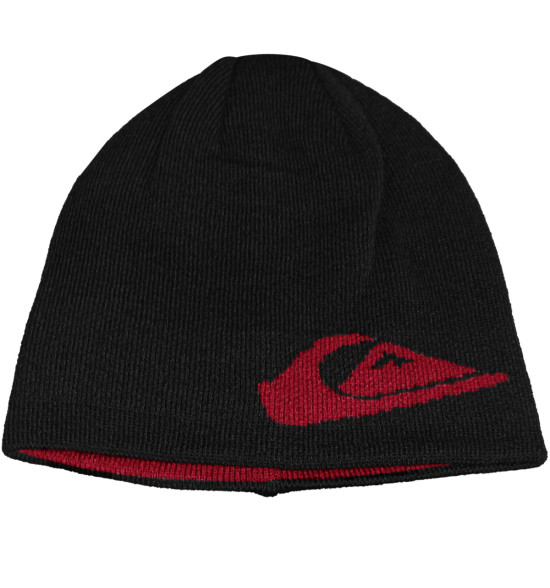 Gorro Quiksilver Dupla Face Double Omni Preto e Vinho