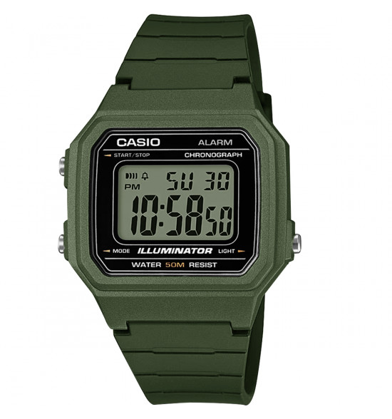 Relógio Casio Digital W-217H-3AVDF Verde Militar