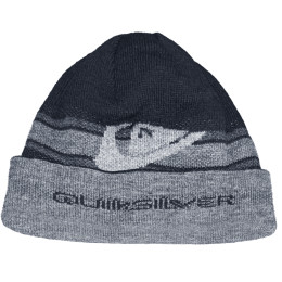 Gorro Quiksilver Dupla Face Double Gem Nation Preto e Cinza Mescla