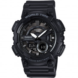 Relógio Casio Digital e Analógico AEQ-110W-1BVDF-SC Preto