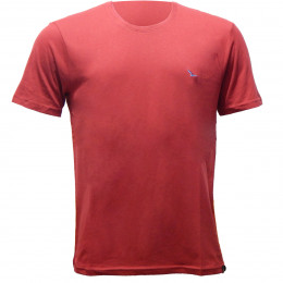 Rx Camiseta Alma De Praia Gola Redonda Lisa Vermelho