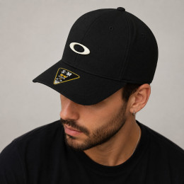 Boné Oakley Tincan Cap Black Logo White - Original com Logo em Metal