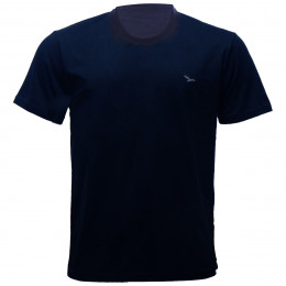 Rx Camiseta Alma De Praia Gola Redonda Lisa Azul Marinho